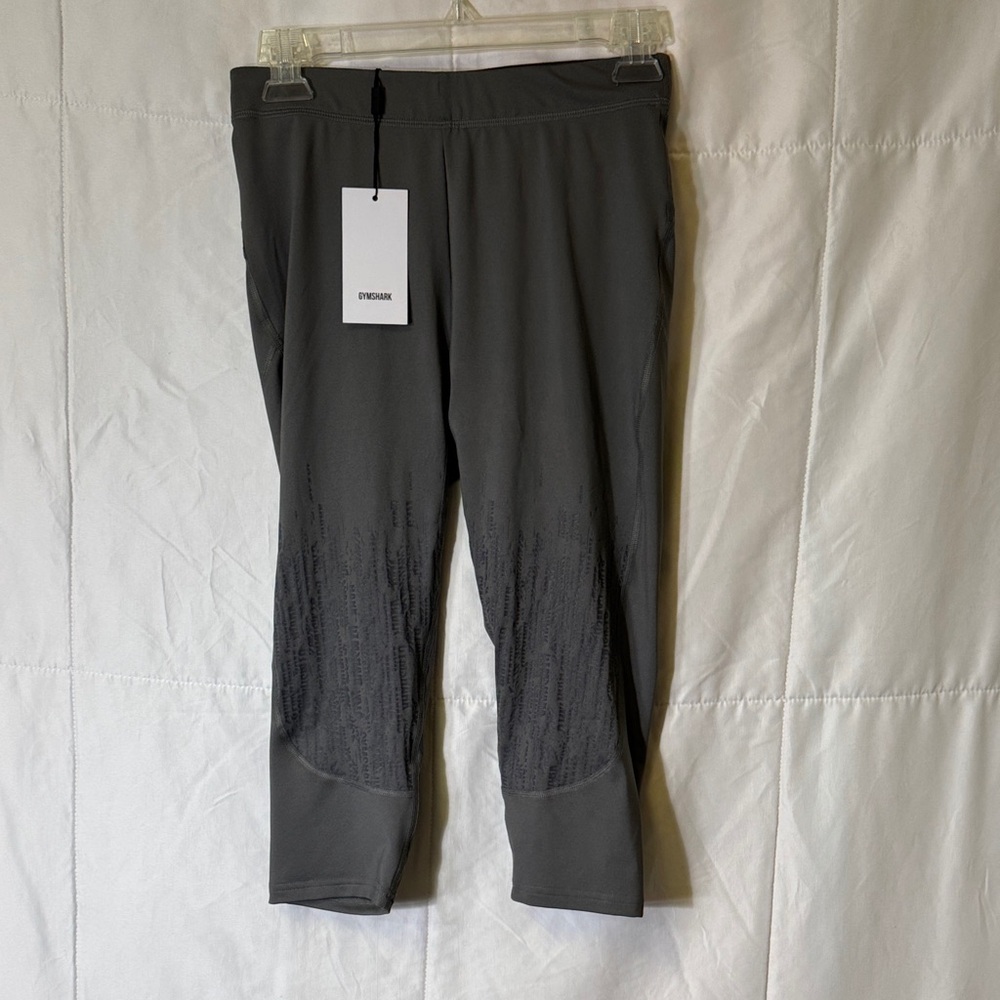 Gymshark Combat Cropped Leggings Smokey Grey Size Small NWT